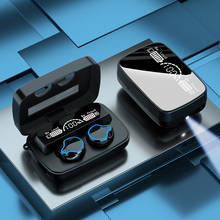 Новейшая модель; M9 наушники-вкладыши TWS с наушники Беспроводной наушники фонарик сенсорный Bluetooth V5.1 зеркало зарядный чехол стерео спортивные гарнитуры Водонепроницаемый 2024 - купить недорого