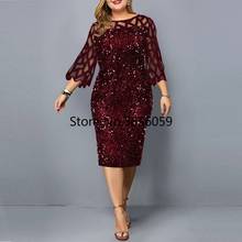 Party Dresses Sequin  Women's Dress 2022 Summer Birthday Outfit Sexy Red Bodycon Dress Wedding Evening Night Club Dress 2024 - buy cheap