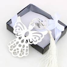 Silver Angel Bookmark for Baptism Baby Shower Souvenirs Party Christening Giveaway Gift Wedding Gifts for guest 50pcs gift box 2024 - buy cheap