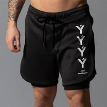 2 in 1 Double layer Shorts Men Gym Fitness Workout Bermuda Running Sport Quick dry Short Pants Male Summer Casual Beach Shorts 2024 - buy cheap