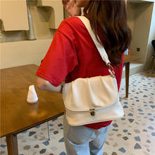 Folds women messenger Bags pu leather Shoulder bags 2022 new female Crossbody Bags 2 straps ladies handbag bolsa feminina black 2024 - buy cheap