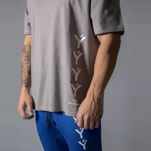 Camiseta de manga corta de algodón para hombre, ropa informal para correr, gimnasio, culturismo, deportes, Fitness, de verano 2024 - compra barato