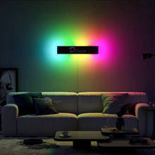 Светодиодная настенная лампа в скандинавском стиле RGB для спальни, прикроватной тумбочки, домашнее украшение для гостиной, цветные комнатные светсветильник льники для кафе 2024 - купить недорого