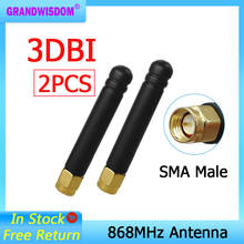 Antena GSM 868 MHz 915 MHz 3bdi SMA conector macho GSM antena 868 MHz 915 MHz antena blanca de tamaño pequeño IOT Lorawan, 2 uds. 2024 - compra barato
