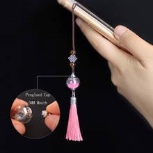 2PCS  Hollow Glass Ball Pendant Key chain Wish Secret Keep Small Bottle Cellphone Strap Diy Jewelry Finding 2024 - buy cheap