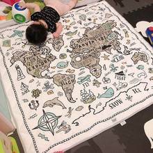 Младенческой Приключения коврик для ползающего ребенка одеяло с рисунком для новорожденных, детские носки, игровой коврик игрушки для детей Детский хлопковый ковер коврик 2024 - купить недорого