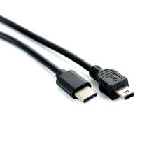 Convertidor de enchufe USB tipo C 3,1 macho a Mini USB 5 Pin B macho, adaptador OTG, Cable de datos de plomo para Macbook Mobile 30cm, 1 unidad 2024 - compra barato