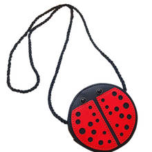 Bolsa de ombro infantil fofa ladybug, bolsa personalidade selvagem mini acessórios 2024 - compre barato