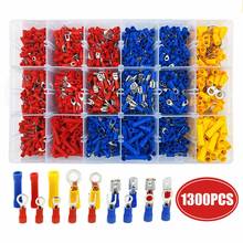 1300Pcs Crimp Terminals Electrical Wire Set Kits Insulated Electrical Wiring Connector Insulated Cord Pin End Terminal Kit 2024 - buy cheap