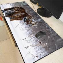 MRGBEST Tiger on A Snow Field Anime Mat Large Locking Edge Gaming Mousepad Soft Notebook Computer Desk Play Mats Office Pad XXL 2024 - buy cheap