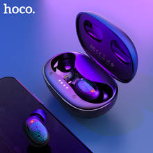 HOCO TWS True Touch Bluetooth 5,0 наушники 3D стерео беспроводные наушники с шумоподавлением игровая Спортивная гарнитура зарядная коробка 2024 - купить недорого