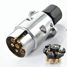 7 Pin Accessories Towbar Protector 12V Car Durable Trailer Socket Aluminum Alloy Connector Plugs European Standard Vehicle plug 2024 - buy cheap