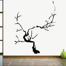 Японская Наклейка на стену с деревом бонсай, виниловая самоклеящаяся наклейка на стену в восточном стиле, для офиса, школьного класса, украшение для дома Y966 2024 - купить недорого