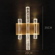 modern led bubble crystal Wall Lamp for dining room Bedside Champagne Gold wall sconce Lamp Luminaire Bathroom Light 110-240V 2024 - buy cheap