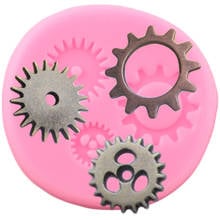 3D Gear Cake Border Silicone Molds Cupcake Topper Fondant DIY Steampunk Cake Decorating Tools Chocolate Candy Polymer Clay Mould 2024 - buy cheap