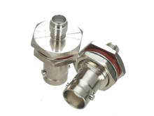 Conector hembra BNC a hembra SMA, 1 pieza, tuerca de mampara, adaptador RF Coaxial de alta calidad, 50ohm 2024 - compra barato