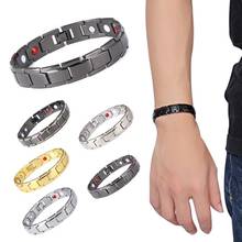 20cm Women Men Magnetic Therapy Bracelet Classic Titanium Steel Anti-snoring Health Care SN-Hot 2024 - buy cheap