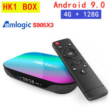 HK1 коробка Android 9,0 ТВ коробка 4 Гб 64 Гб 128 ГБ Amlogic S905X3 2,4G & 5G Wifi 1000M BT 8K 4K смарт-бокс медиаплеер телеприставка PK X96 2024 - купить недорого