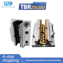 Unidad deslizante de rodamiento de bolas lineal TBR25 TBR25LUU, bloque de soporte de tipo abierto, piezas CNC TBR 25UU 2024 - compra barato