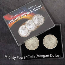 Mighty Power Coin (Morgan Dollar) by Oliver Magic Tricks Stage Close Up Magia Gimmick Props Coin Transfer Move Through Magie 2024 - buy cheap
