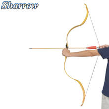 25lbs Archery Arc Moon Short Bow Traditional Bow Handmade Recurve Bow Outdoor Hunting Shooting Practice Slingshot Hunting 2024 - buy cheap