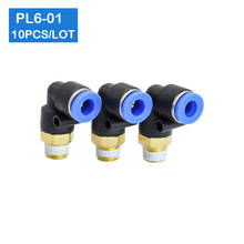 High quality 10Pcs of PL6-01, 6mm Push In One Touch Connector 1/8" Thread Pneumatic Quick Fittings 2024 - buy cheap