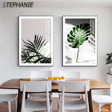 Abstract Monstera Leaf Poster Print Modern Green Plant Wall Art Picture for Living Room Bedroom HD Nordic Canvas Painting Decor 2024 - buy cheap