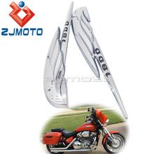 1 Pair Motorcycle 3D ABS Plastic Chrome Fuel Gas Tank Badge Emblem Fairing Decal Sticker Custom For Honda VTX1800  VTX 1800 2024 - buy cheap