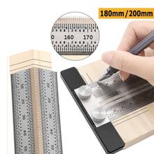 Ultra Precision Marking Ruler T-type Hole Ruler Stainless Woodworking Scriber Mark Line Gauge Carpenter Measuring Tool 2024 - buy cheap