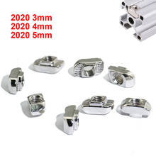 2020 Aluminum Profile with Slot Groove M3 M4 M5 Nickel Plated T Bolt Hammer Head Nut 20 50 100PCS 2024 - buy cheap
