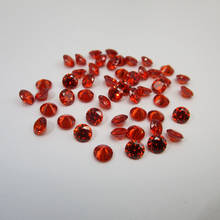 100 unidad/bolsa de circonia cúbica de Color naranja, 1mm, 1,50mm, 2mm, 2,5mm, 3mm, piedras redondas de corte brillante, para fabricación de joyas 2024 - compra barato