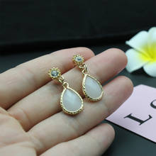 SHELA Rhinestone Waterdrop Stud  Earrings for Women White  Korean Fashion Jelwelry Unique Pendientes Brinco Bijoux Wholesale 2024 - buy cheap