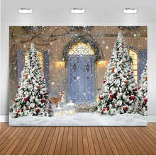 Fondo de copos de nieve de Navidad para fotografía, árbol de Navidad para estudio fotográfico, Fondo de fiesta de alce interior 2024 - compra barato