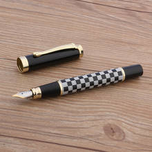Jinhao-pluma estilográfica de Metal de alta calidad, bolígrafos de tinta de punta media de brillo dorado para papelería, suministros de oficina, 500 2024 - compra barato