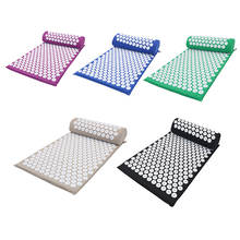 Acupressure Mat Massage Mat Pillow Set for Neck Foot Yoga Mat with Needle Back Massager Cushion Pad 2024 - buy cheap