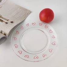 Platos Heart-Shaped Glass Breakfast Tray 접시 Heat Resistant тарелки Decorative Plate Bread Plates For Cake Dessert 2024 - купить недорого