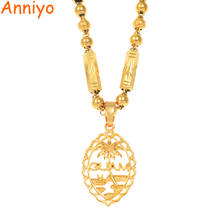 Женские и мужские ожерелья с кулоном Anniyo Guam, золотые ювелирные изделия, подарки #166506H 2024 - купить недорого