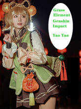 Genshin-Disfraz de impacto Loli Yao para chica, disfraces de Cosplay, proyecto de juego de hierba, accesorios de juego de rol, elementos de Anime 2024 - compra barato