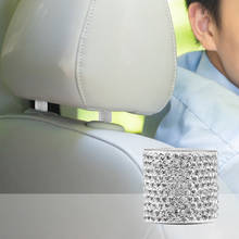 1pcs Crystal Car Seat Headrest Collar Decor Universal for Women Rhinestone Charms Diamond Bling Car Interior Accessories 2024 - buy cheap