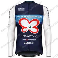 2021 Team MONDRAKER Cycling Jersey Long Sleeve Cycling Clothing Race Road Bike Jacket Bicycle Tops MTB Maillot Ropa Ciclismo 2024 - buy cheap