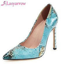 Lasyarrow Stiletto High Heels Shoes for Women Snake Skin Pumps Zapatos de Mujer Ladies Biggest Size 48 Runway Shoes Woman Pumps 2024 - buy cheap