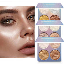 4 Colors Highlighter Illuminator Makeup Face Brightener Contouring Powder Palette Bronzer  Contour Powder Palette 2024 - buy cheap