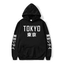 2020New поступление Япония Харадзюку толстовки Токийский город печать пуловер толстовка хип-хоп Уличная одежда размера плюс 2024 - купить недорого