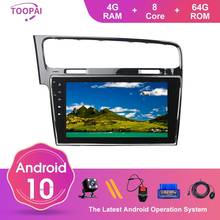 Toopai android 10 para volkswagen vw golf 7 2013-2017 unidade principal estereofônica de rádio do automóvel navegação gps carro multimídia player de alta fidelidade 2024 - compre barato