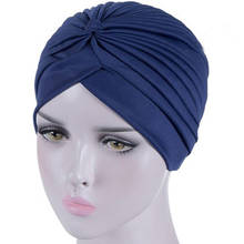 Women Stretchy Turban Muslim Hat Headband Warp Female Chemo Hijab Knotted Indian Cap 2020 Bandanas Adult Head Wrap for Women 2024 - buy cheap