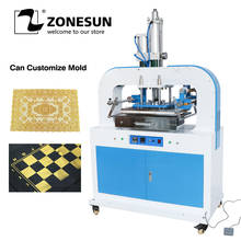 ZONESUN-botella cosmética redonda personalizada, máquina de estampación en caliente con nombre personalizado, prensa de calor de cuero, ZS-819T, 400x500mm 2024 - compra barato
