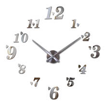2020 Hot Sale Wall Clock Reloj De Pared Acrylic Mirror Clocks Europe Diy 3d Stickers Large Decorative Quartz Watch Living Room 2024 - buy cheap