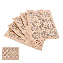 60 uds auto-adhesivo pegatinas de amor rojo "Thank You" de Kraft etiquetas gracias pegatinas regalos personalizados etiquetas redondas de la bolsa de papel 2024 - compra barato