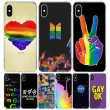 Gay lesbies Радуга, фестиваль Прайд чехол для телефона для Iphone 11 Pro 7 6X8 6S Plus XS MAX + XR 5S SE 10 9 Art TPU Coque Capa Shell 2024 - купить недорого