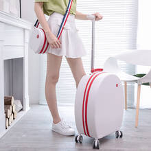 Vnelstyle 20 дюймов круглый путешествия чемодан с сумочкой в комплекте, прилив на колесиках, чемодан Универсальный колеса краткосрочные чемодан посадочная сумка 2024 - купить недорого